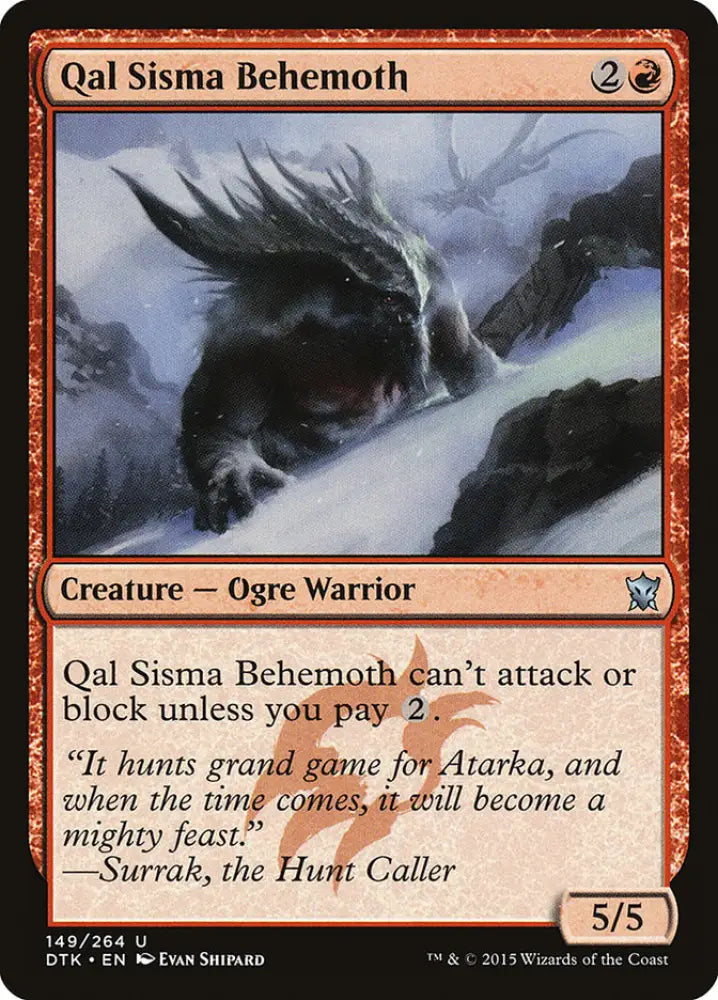 Qal Sisma Behemoth [Dragons of Tarkir] - MTG Single