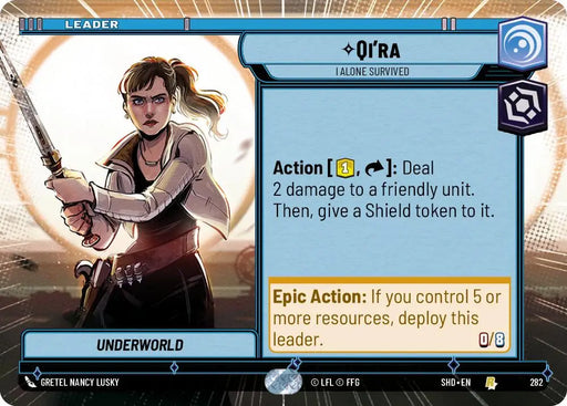 Qi’ra - I Alone Survived (Hyperspace) (282) [Shadows of the Galaxy] - Star Wars: Unlimited Single