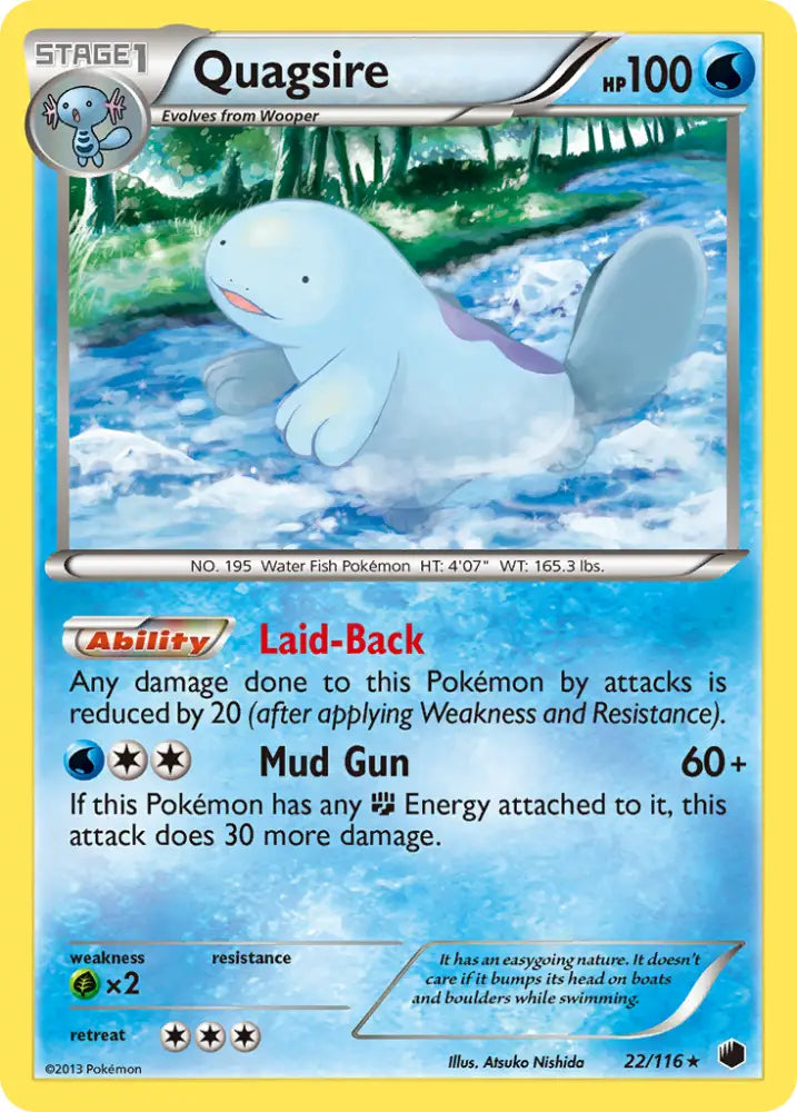 Quagsire (22/116) [Black & White: Plasma Freeze] - Pokemon Single
