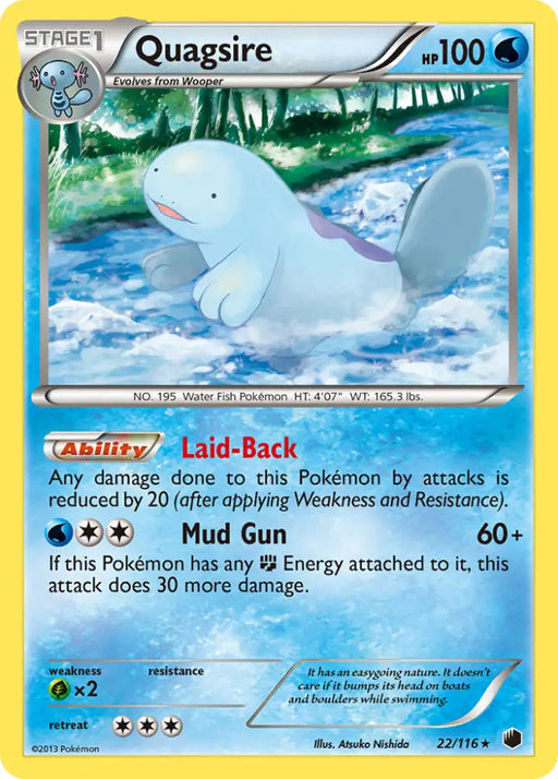 Quagsire (22/116) [Black & White: Plasma Freeze] - Pokemon Single