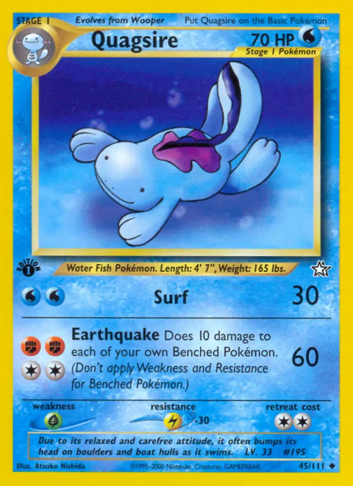 Quagsire (45/111) [Neo Genesis 1st Edition] - Pokemon Single
