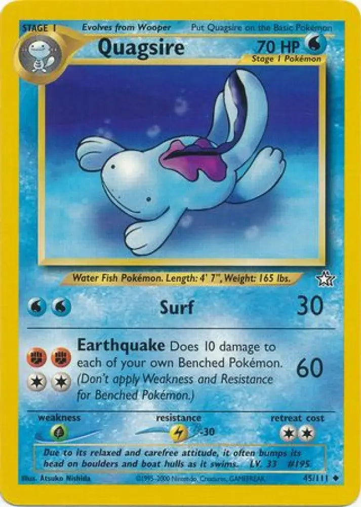 Quagsire (45/111) [Neo Genesis Unlimited] - Pokemon Single