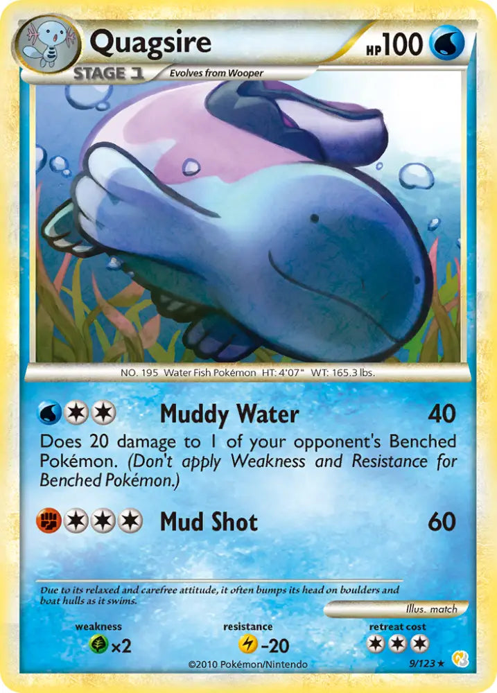 Quagsire (9/123) [HeartGold & SoulSilver: Base Set] - Pokemon Single