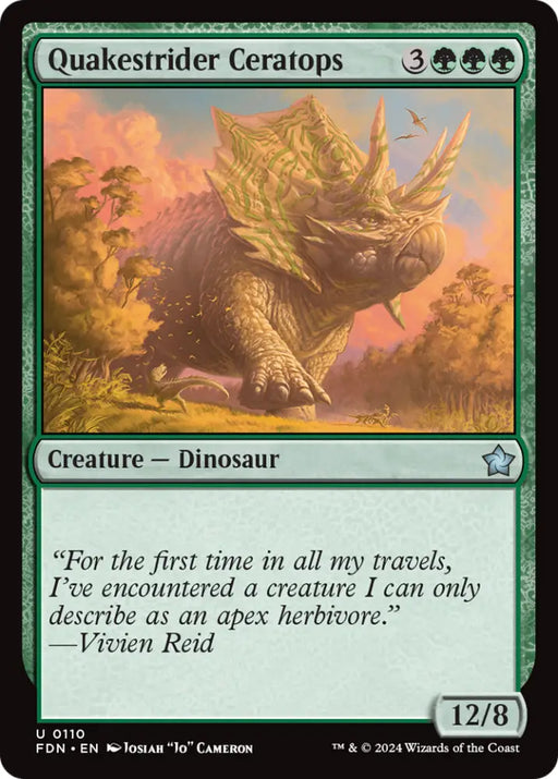 Quakestrider Ceratops [Foundations] - MTG Single