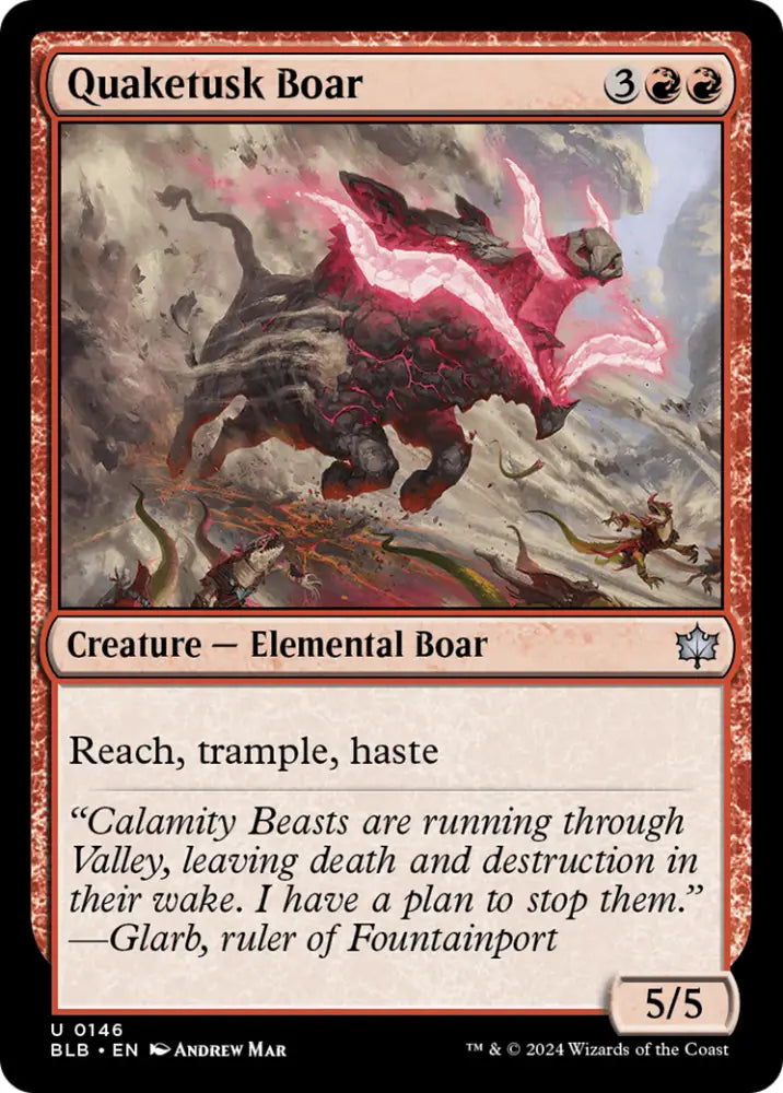 Quaketusk Boar [Bloomburrow] - MTG Single