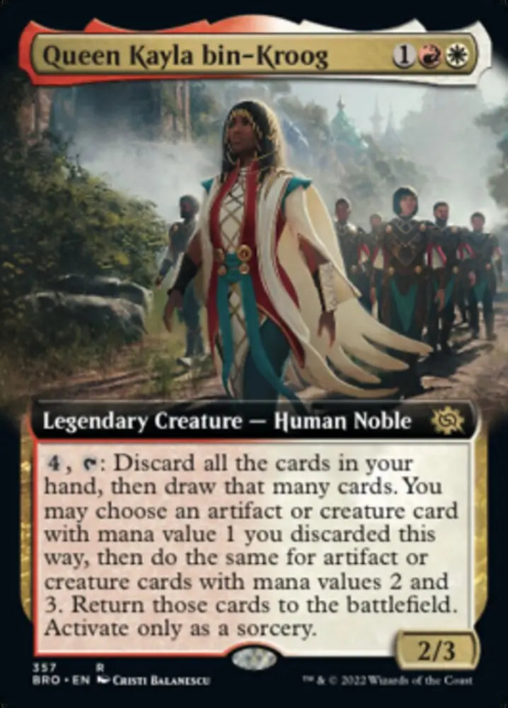 Queen Kayla bin-Kroog (Extended Art) [The Brothers’ War] - MTG Single