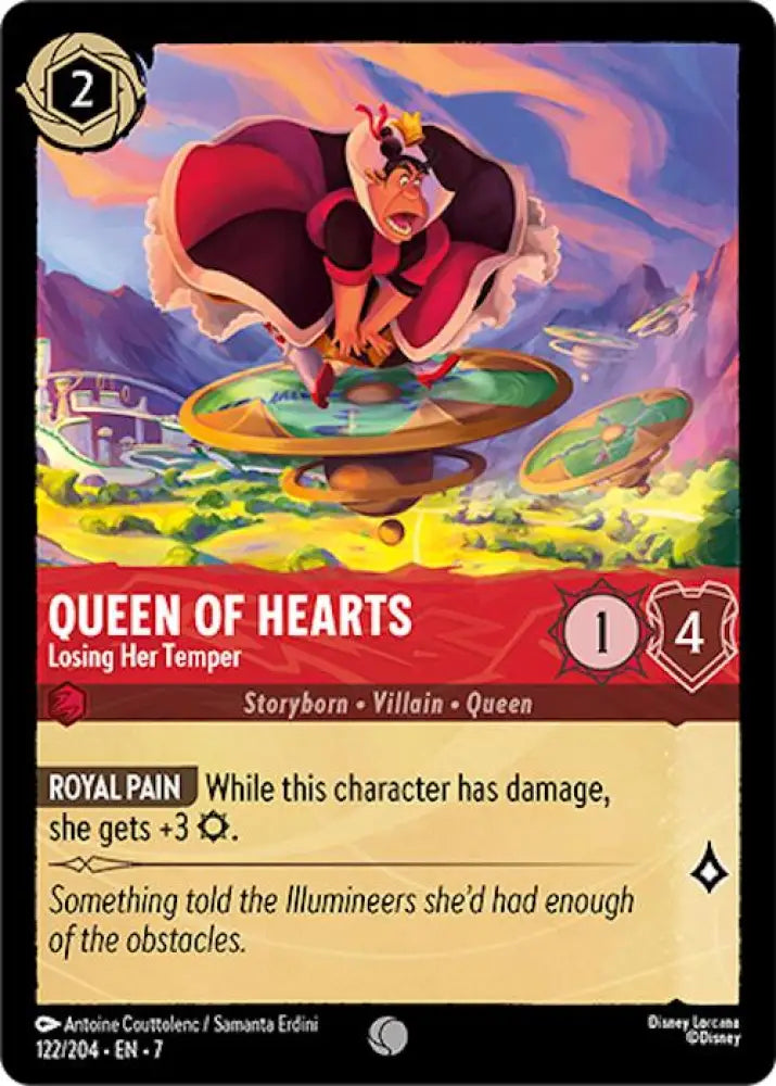 Queen of Hearts - Losing Her Temper (122/204) [Archazia’s Island] - Lorcana Single