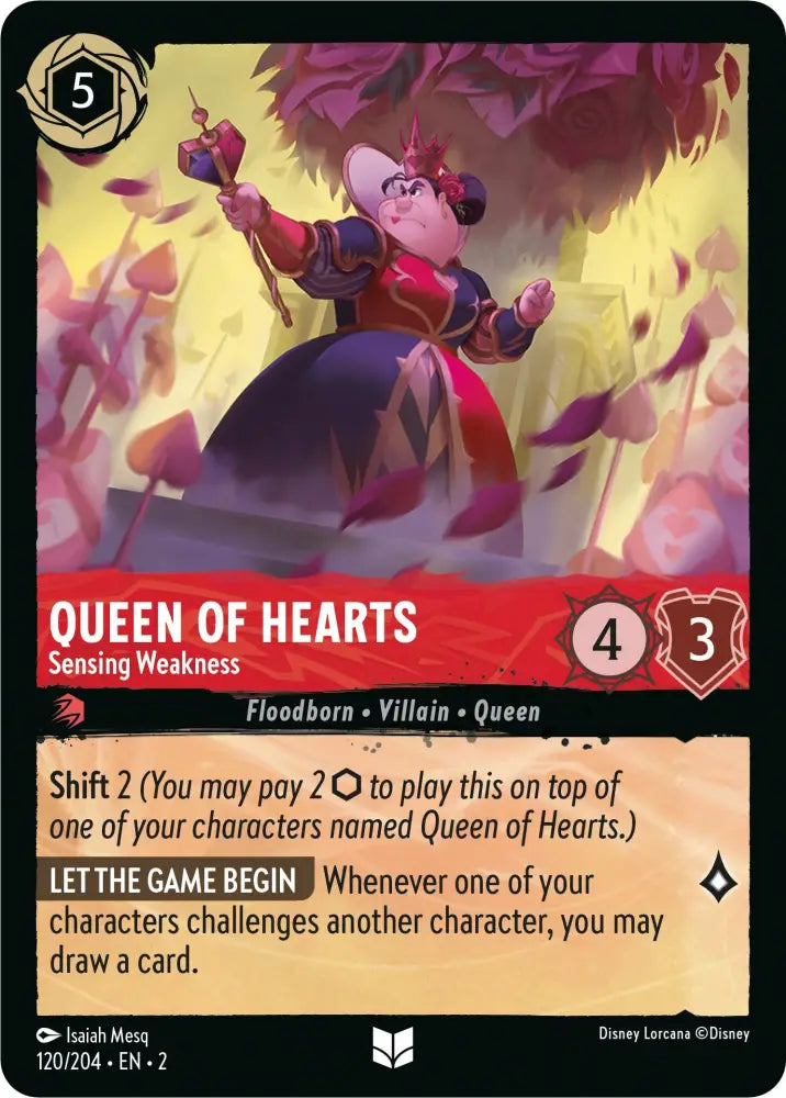 Queen of Hearts - Sensing Weakness (120/204) [Rise of the Floodborn] - Lorcana Single
