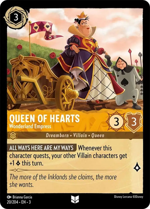 Queen of Hearts - Wonderland Empress (20/204) [Into the Inklands] - Lorcana Single
