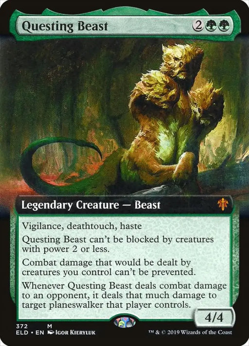 Questing Beast (Extended Art) [Throne of Eldraine] - MTG Single