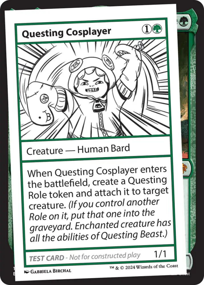 Questing Cosplayer [Mystery Booster 2 Playtest Cards] - MTG Single