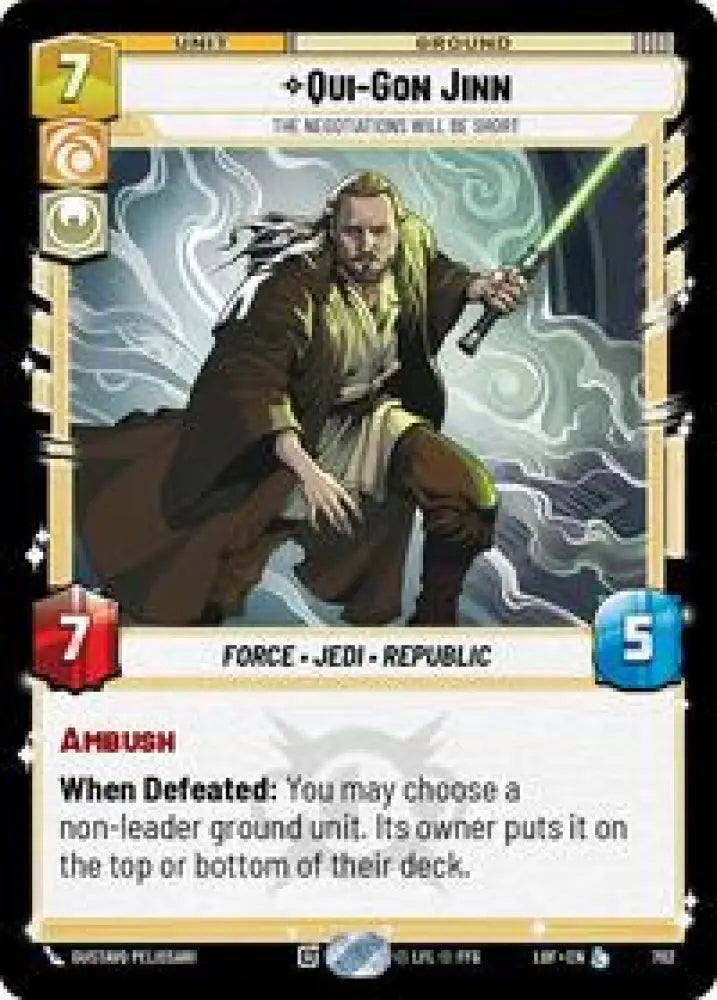 Qui-Gon Jinn - The Negotiations Will Be Short (Foil) (702) [Legends of the Force]