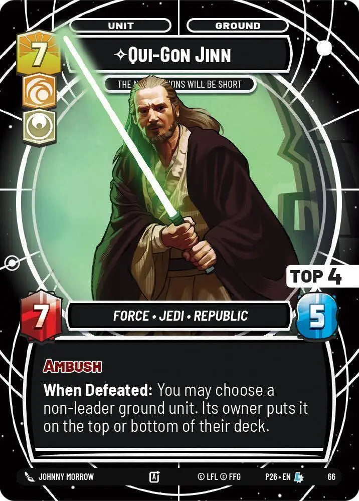 Qui-Gon Jinn - The Negotiations Will Be Short (Top 4) (66) [Sector and Regional Promos: Season 1]