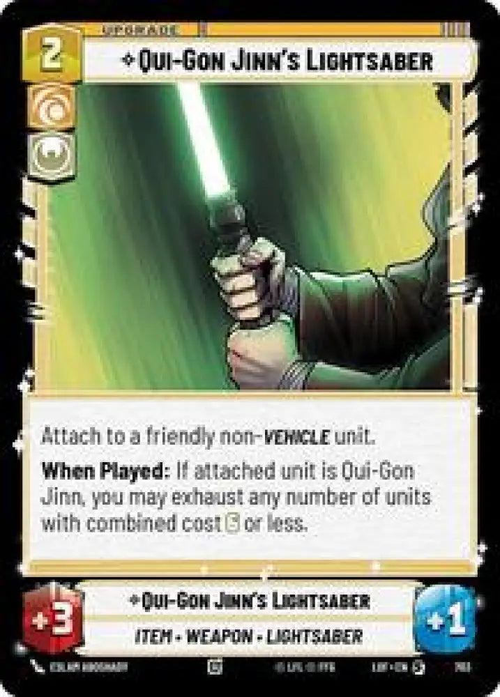Qui-Gon Jinn's Lightsaber (Foil) (703) [Legends of the Force]