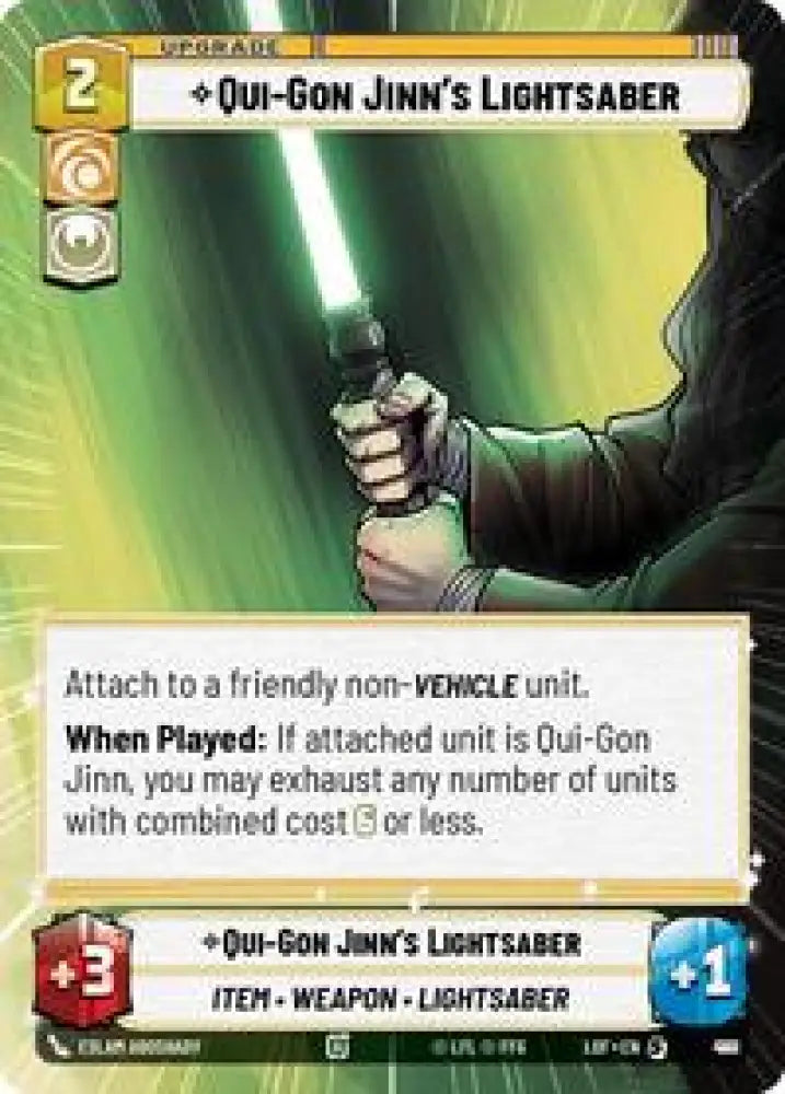 Qui-Gon Jinn's Lightsaber (Hyperspace Foil) (941) [Legends of the Force]