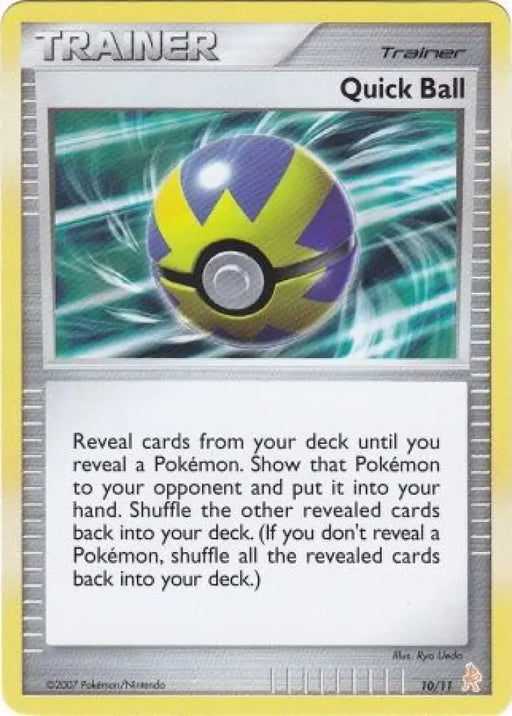Quick Ball (10/11) [Diamond & Pearl: Trainer Kit - Lucario] - Pokemon Single