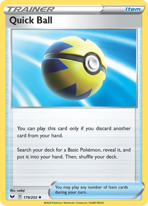 Quick Ball (179/202) [Sword & Shield: Base Set] - Pokemon Single