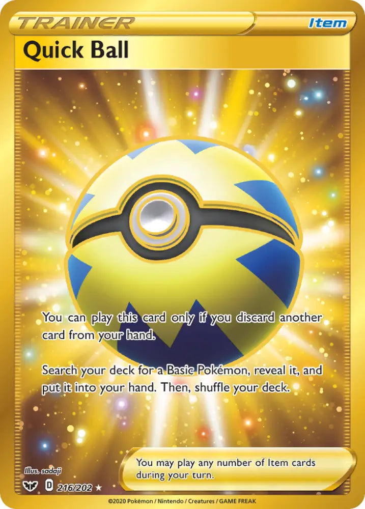 Quick Ball (216/202) [Sword & Shield: Base Set] - Pokemon Single