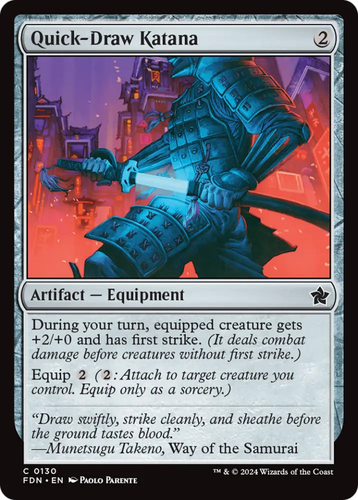 Quick-Draw Katana [Foundations] - MTG Single