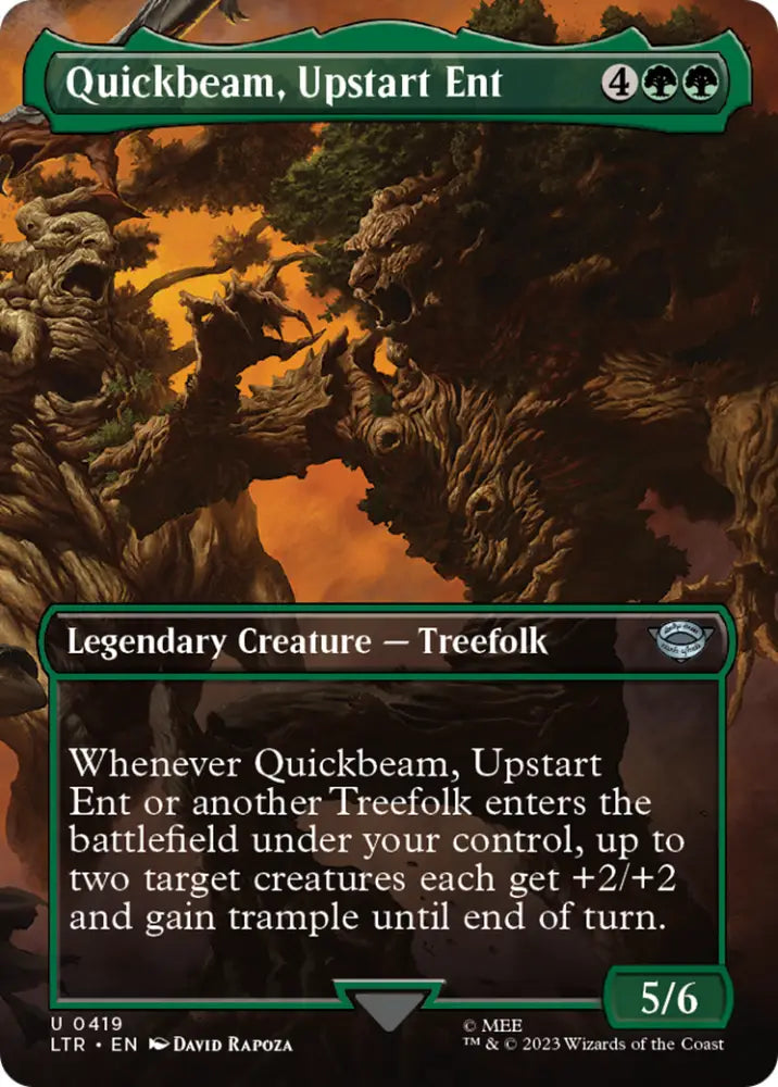 Quickbeam Upstart Ent (Borderless Alternate Art) [The Lord of the Rings: Tales of Middle-Earth] - MTG Single