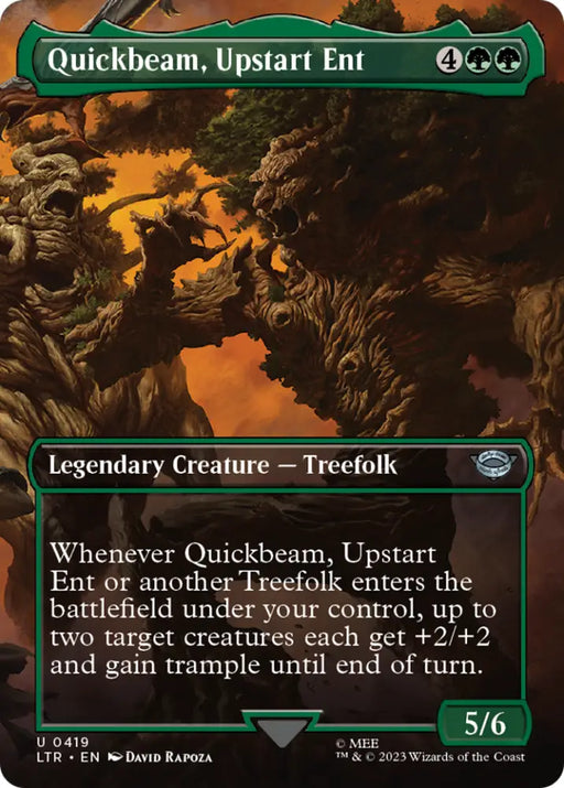 Quickbeam Upstart Ent (Borderless Alternate Art) [The Lord of the Rings: Tales of Middle-Earth] - MTG Single