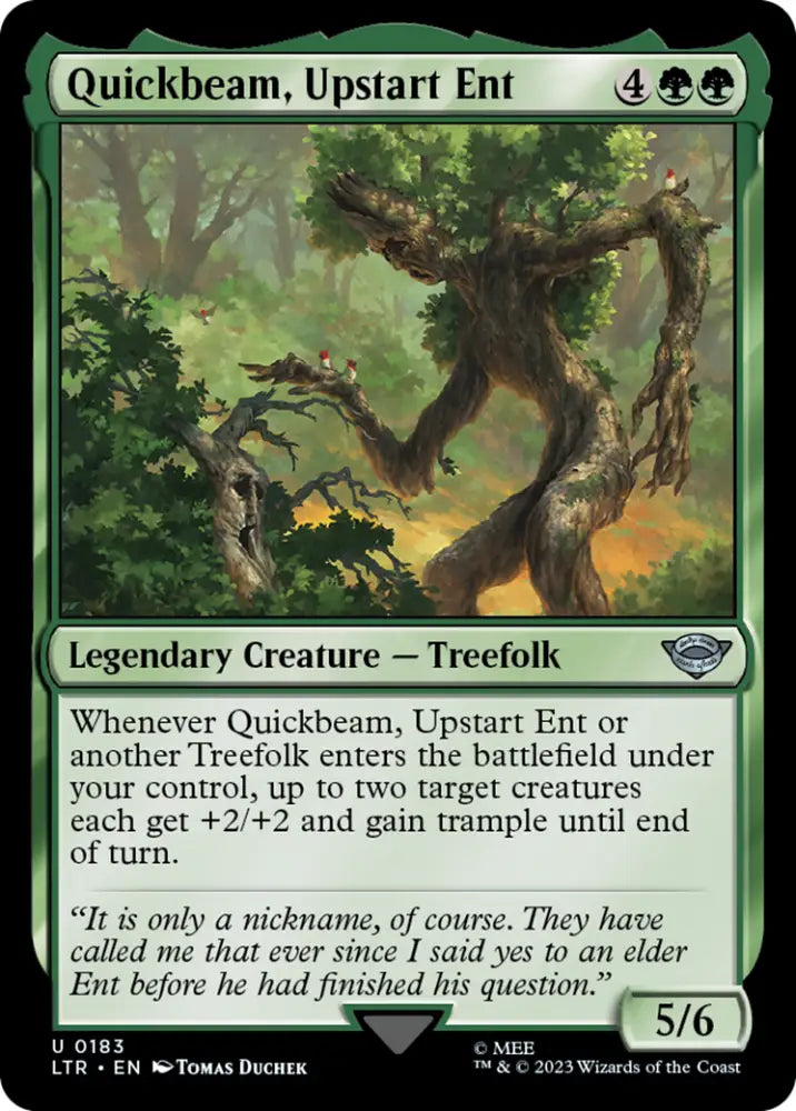 Quickbeam Upstart Ent [The Lord of the Rings: Tales of Middle-Earth] - MTG Single