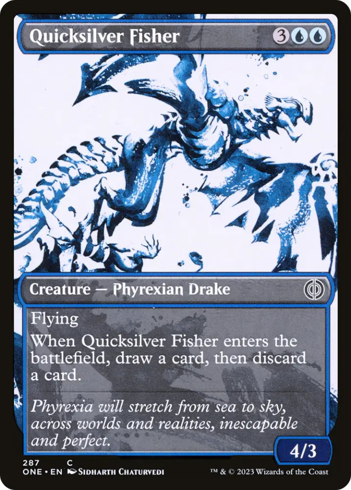 Quicksilver Fisher (Showcase Ichor) [Phyrexia: All Will Be One] - MTG Single