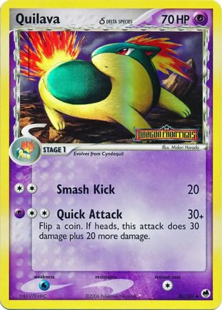 Quilava (36/101) (Delta Species) (Stamped) [EX: Dragon Frontiers] - Pokemon Single