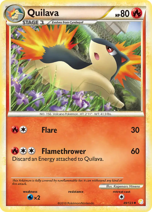 Quilava (49/123) [HeartGold & SoulSilver: Base Set] - Pokemon Single