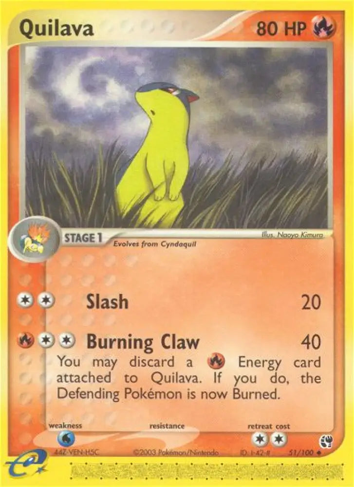 Quilava (51/100) [EX: Sandstorm] - Pokemon Single