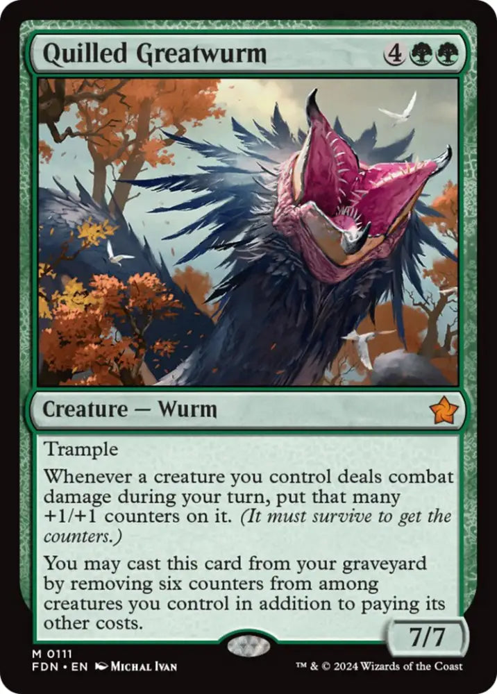 Quilled Greatwurm [Foundations] - MTG Single