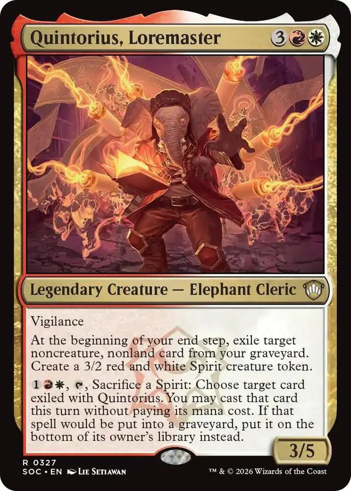 Quintorius, Loremaster (327) [Secrets of Strixhaven Commander]