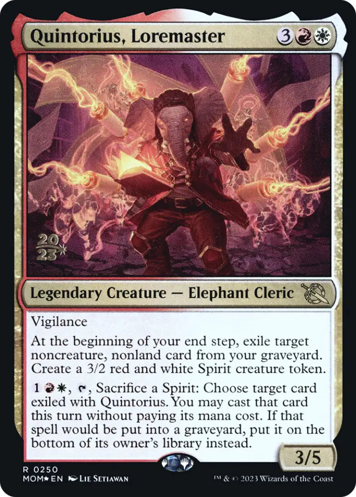 Quintorius Loremaster [March of the Machine Prerelease Promos] - MTG Single