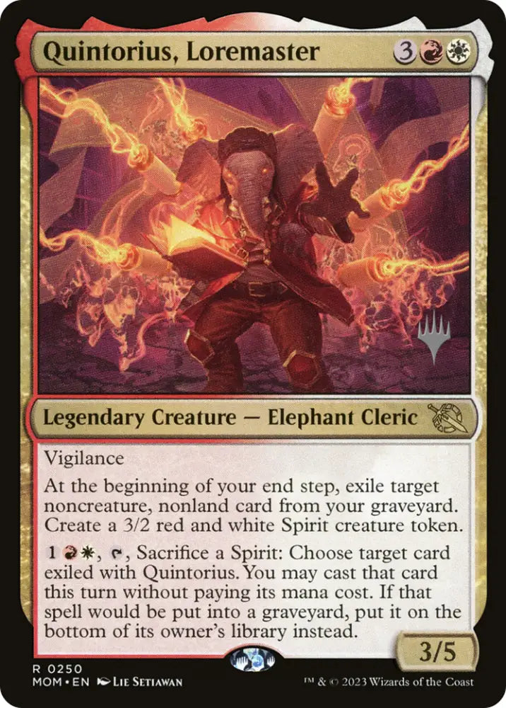 Quintorius Loremaster (Promo Pack) [March of the Machine Promos] - MTG Single