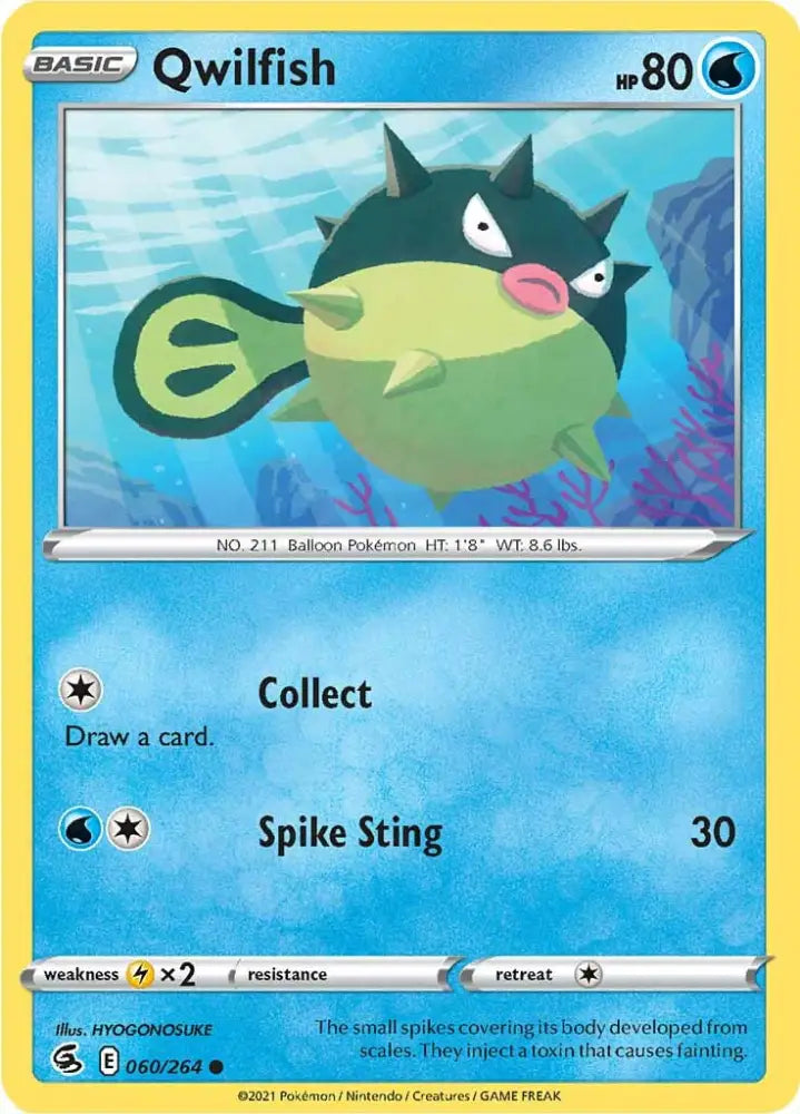 Qwilfish (060/264) [Sword & Shield: Fusion Strike] - Pokemon Single