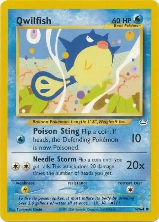 Qwilfish (49/64) [Neo Revelation Unlimited] - Pokemon Single