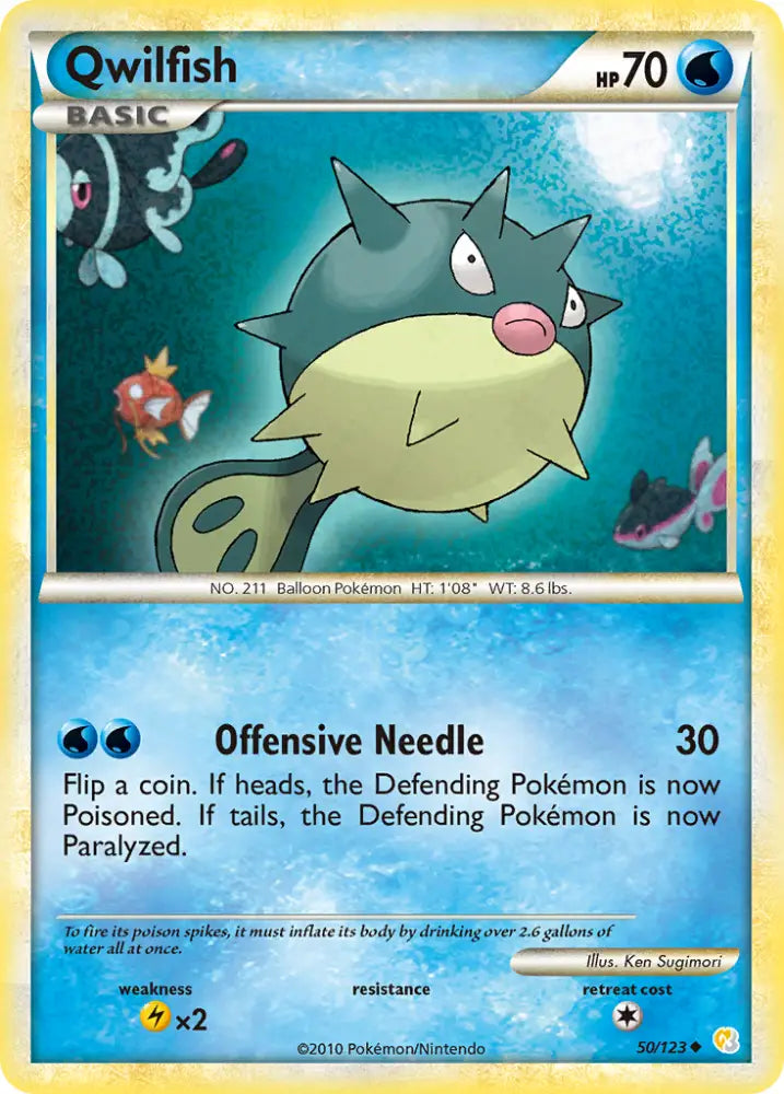Qwilfish (50/123) [HeartGold & SoulSilver: Base Set] - Pokemon Single
