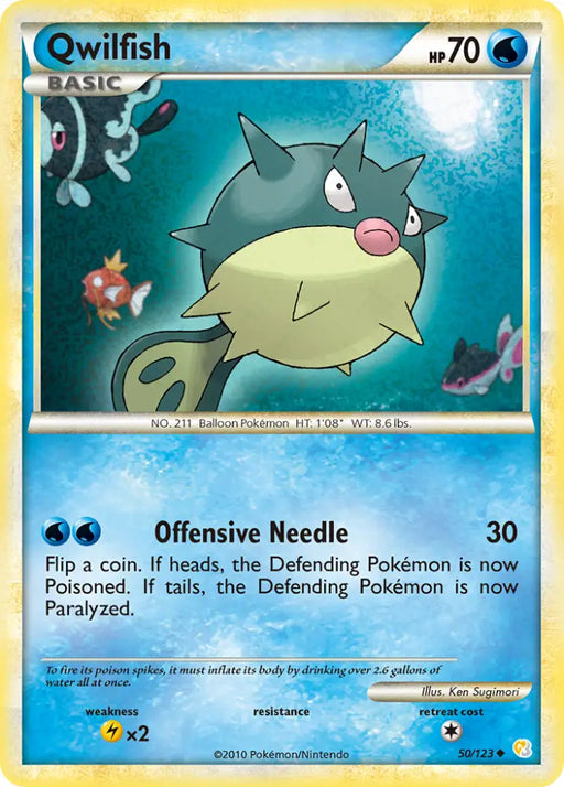 Qwilfish (50/123) [HeartGold & SoulSilver: Base Set] - Pokemon Single