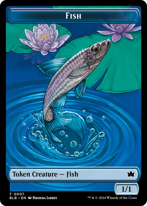 Rabbit // Fish Double-Sided Token [Bloomburrow Tokens] - MTG Single