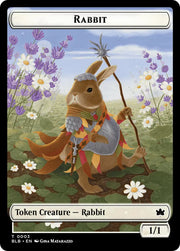 Rabbit // Fish Double-Sided Token [Bloomburrow Tokens] - MTG Single
