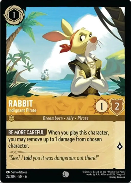 Rabbit - Indignant Pirate (22/204) [Azurite Sea] - Lorcana Single