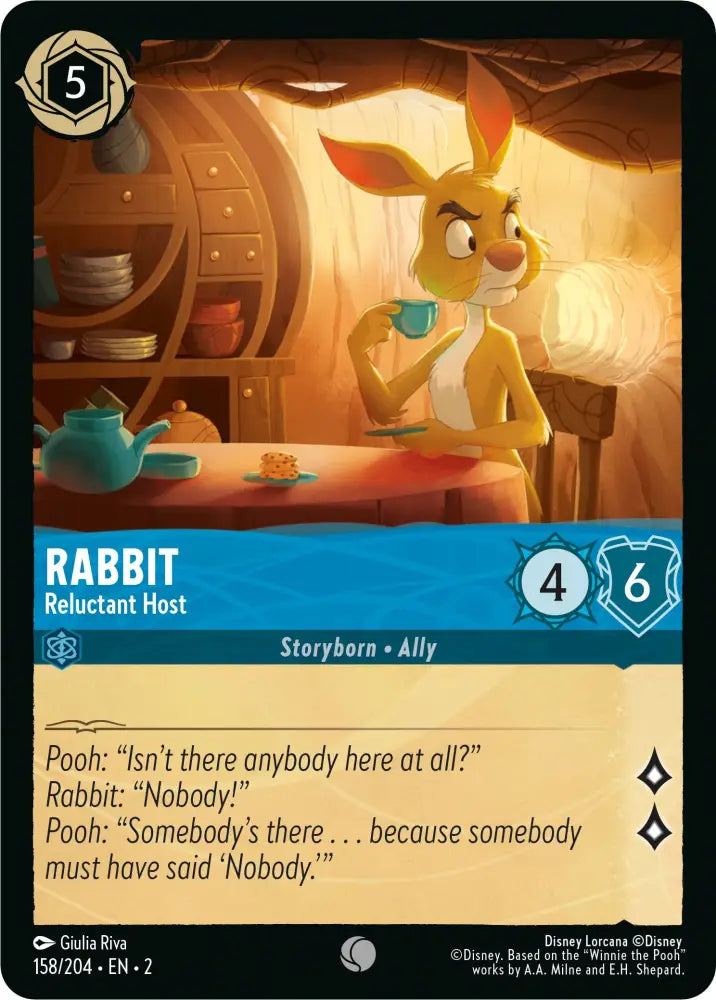 Rabbit - Reluctant Host (158/204) [Rise of the Floodborn] - Lorcana Single