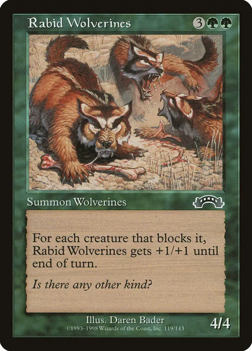 Rabid Wolverines [Exodus] - MTG Single