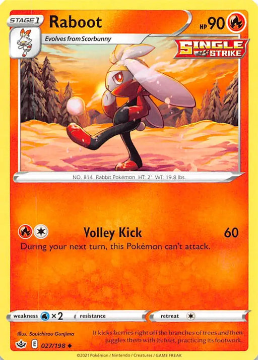 Raboot (027/198) [Sword & Shield: Chilling Reign] - Pokemon Single