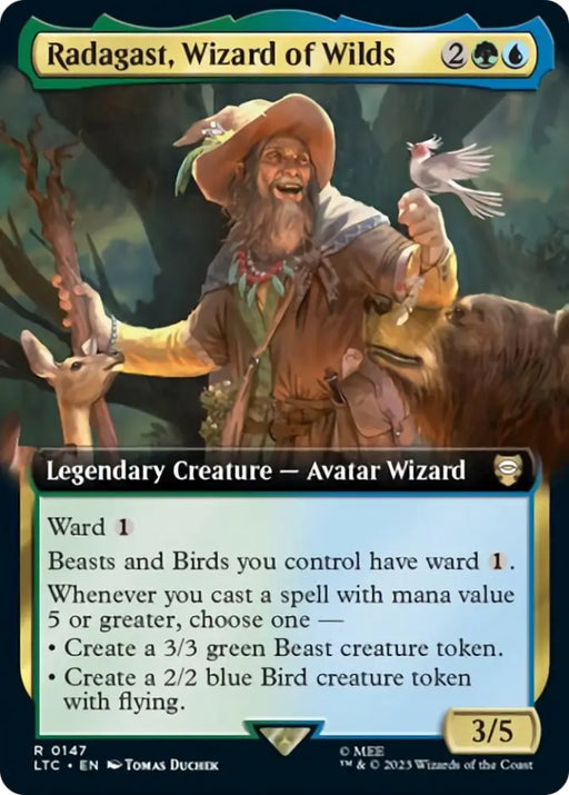 Radagast Wizard of Wilds (Extended Art) [The Lord of the Rings: Tales of Middle-Earth Commander] - MTG Single