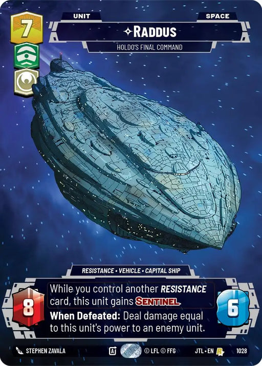 Raddus - Holdo’s Final Command (Prestige) (1028) [Jump to Lightspeed] - Star Wars: Unlimited Single