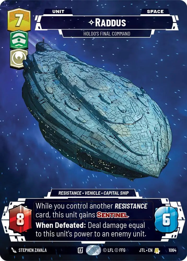 Raddus - Holdo’s Final Command (Prestige Foil) (1064) [Jump to Lightspeed] - Star Wars: Unlimited Single