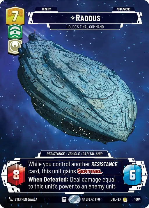 Raddus - Holdo’s Final Command (Prestige Foil) (1064) [Jump to Lightspeed] - Star Wars: Unlimited Single
