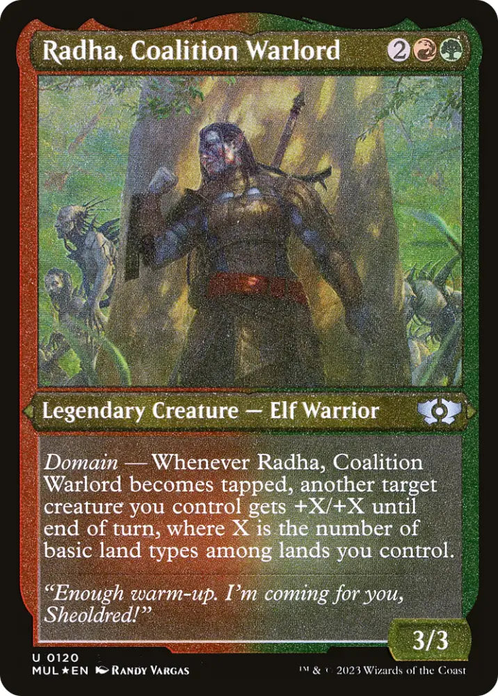 Radha Coalition Warlord (Foil Etched) [Multiverse Legends] - MTG Single