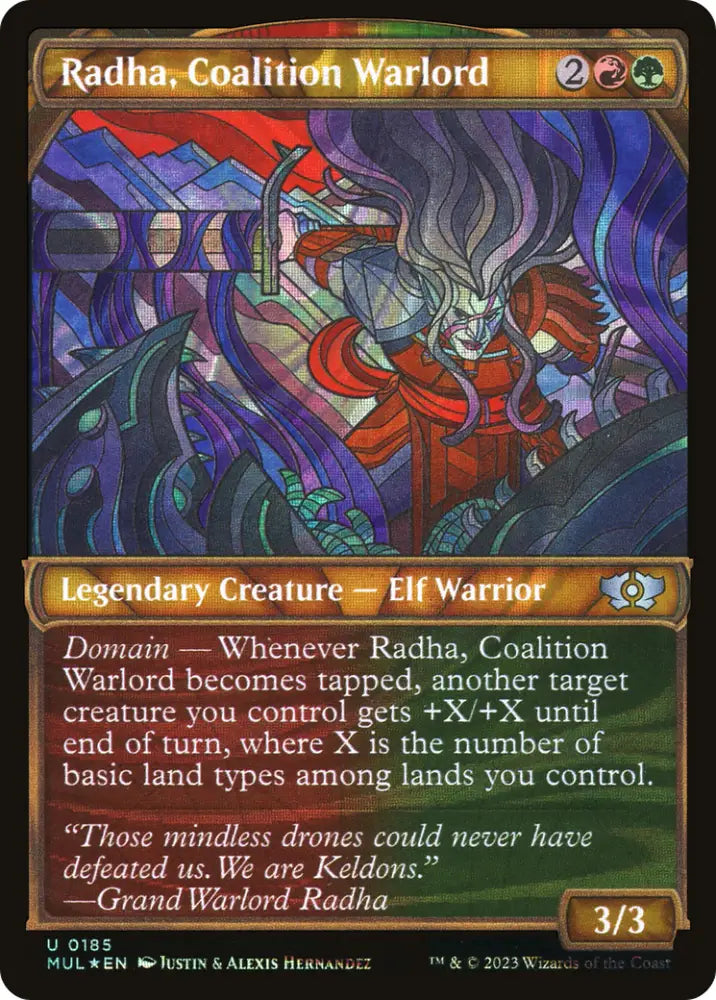 Radha Coalition Warlord (Halo Foil) [Multiverse Legends] - MTG Single